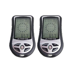 Kit 2 Barômetro Altímetro Multifunções Relógio Previsão Tempo Bússola Pressão Ar Termômetro Bar-100 Portátil Instrutherm