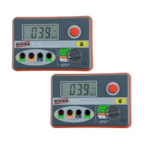Kit 2 Megôhmetro Digital Faixa 1000V E 2000 Mohms Medidor Resistência Isolação Mi-390 Portátil Instrutherm Com Estojo