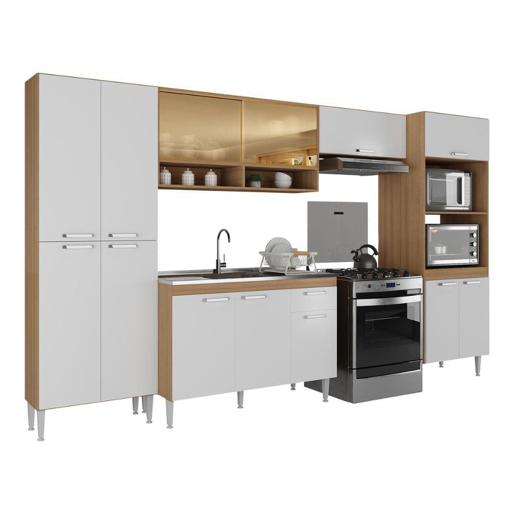 Armário de Cozinha Completa com Gabinete de Pia 5 Pçs Paris Multimóveis MP2221