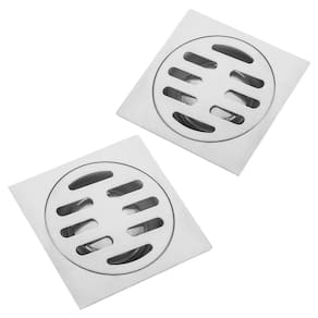 Ralo Inox 10x10 Kit 2 Unidades Banheiro Lavabo Anti Inseto Anti Odor Higienico Seguro Resistente