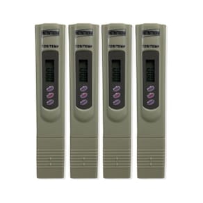 Kit 4 Medidor Tds Dureza D´Água Tipo Caneta Temperatura Condutividade Elétrica Ec Tds-110 Portátil Instrutherm Estojo