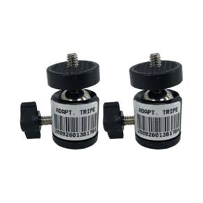 Kit 2 Adaptador Tripé Rosca 3/8 ¼ Rotação 90° E 360° Esférica Portátil Utilizado Diversos Equipamentos Instrutherm