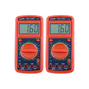 Kit 2 Multímetro Digital Tensão Corrente Resistência Capacitância Diodo Transistor Hfe Md-360 Portátil Instrutherm