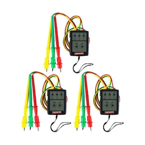 Kit 3 Fasímetro Trifásico Detecção Presença Fase Rotação Pontas Prova Spi-500 Portátil Instrutherm Com Estojo