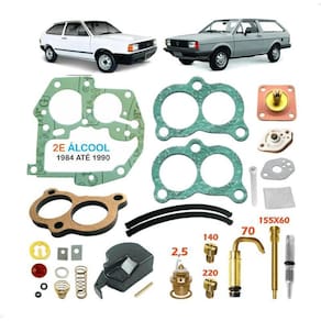 Kit Carburador 2E Brosol Gicle Gol Parati Voyage 1.8 Álcool