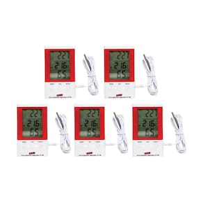 Kit 5 Termo Higrômetro Digital Mesa Parede Relógio Imã Sensor Interno Externo Ht-750 Portátil Instrutherm