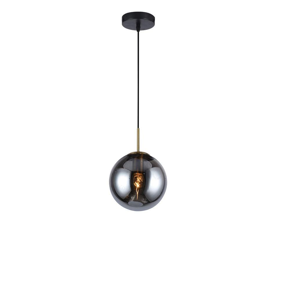 Pendente Glass Globo Fumê 20cm 1E27