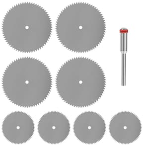 Kit 8 Lâmina De Serra 25-32Mm Inox Haste 3Mm Micro Retífica