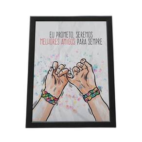 Quadro Com Moldura Melhores Amigos Para Sempre
