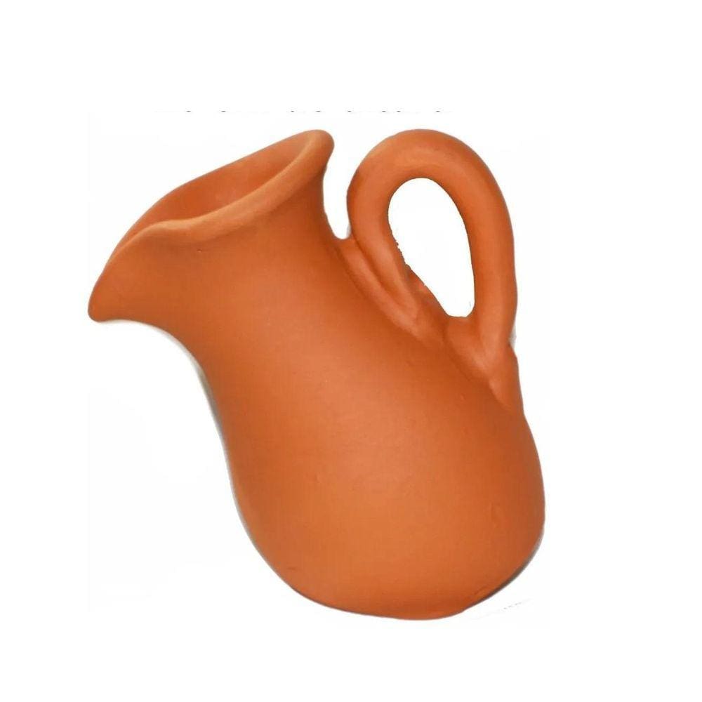 Jarro Vaso De Barro Com Alça - Decoração Casa/Igreja - 23Cm