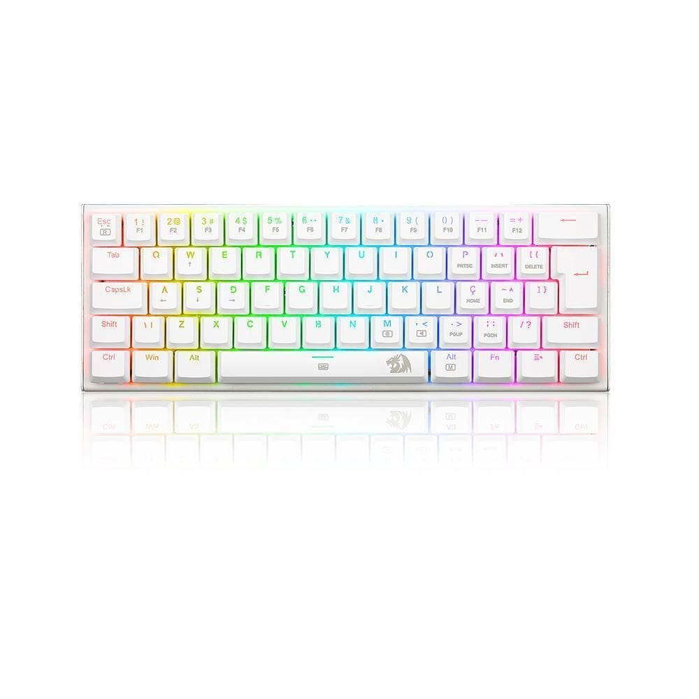 Teclado Gamer Redragon Anivia Lunar White Rgb Switch Marrom