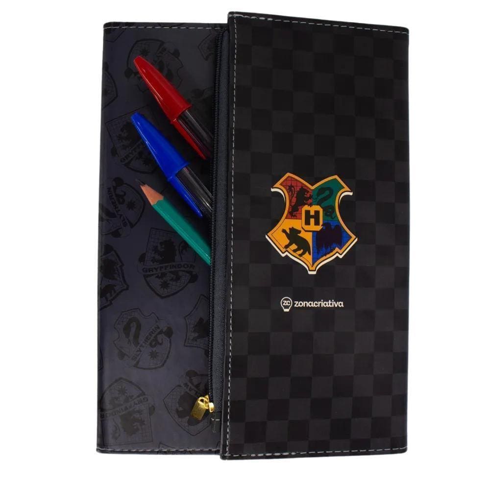 Caderno Com Estojo Harry Potter Hogwarts - Zona Criativa