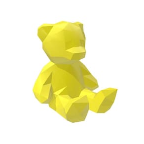 Urso Teddy Low Poly Geométrico Decoração 3D