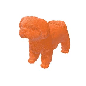Filhote Shitzu Em Pé Decoração 3D Dourado