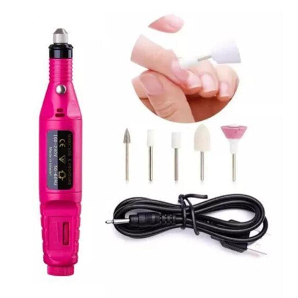 Estilo Bivolt: Lixa Elétrica Portátil Bivolt Unhas Acrigel