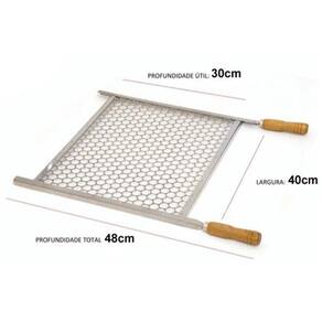 Grelha Churrasqueira Churrasco 40Cm X 30Cm Aço Galvanizado