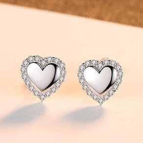 Brincos Page & Mag Love Heart S925 em prata para mulheres