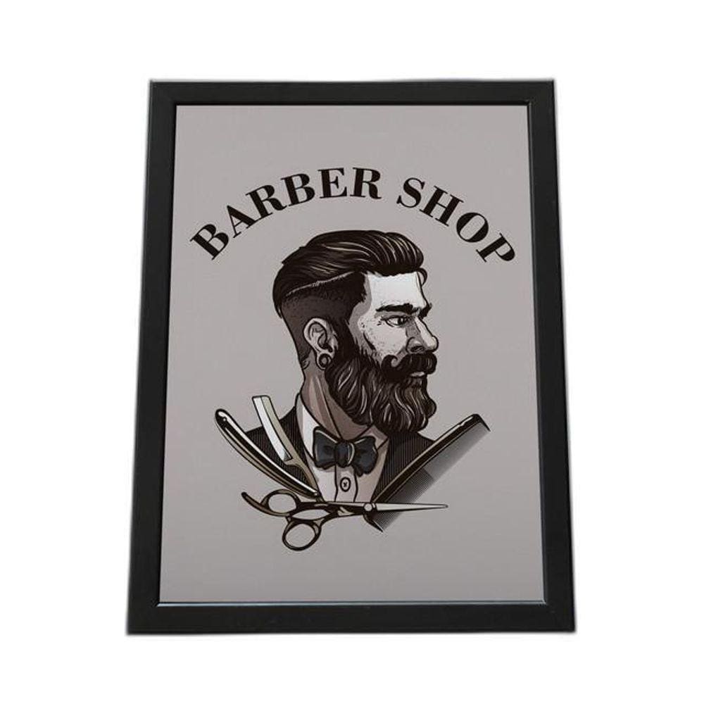 Quadro Com Moldura Barber Shop Tesoura