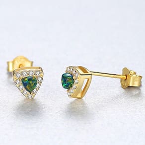 Brincos S925 com incrustação de zircão em prata S925 para mulheres