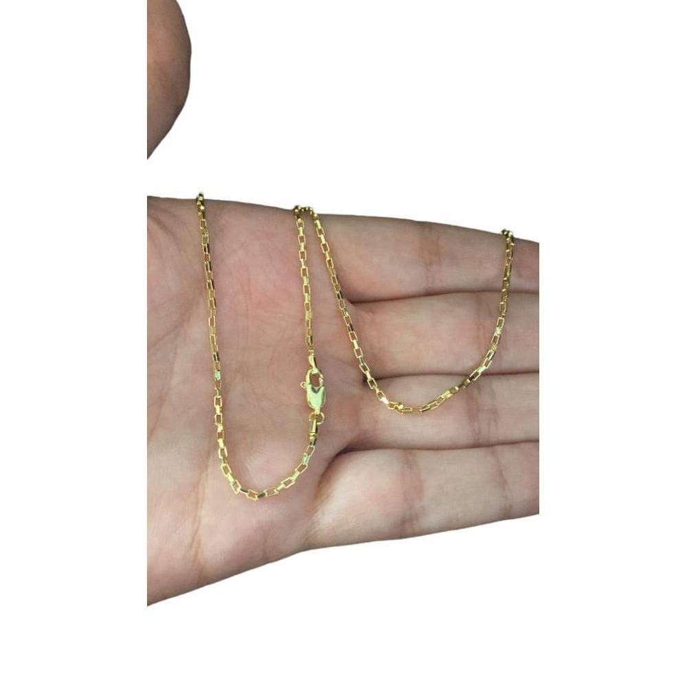 Cordão Tijolinho 1Mm - Banhado A Ouro