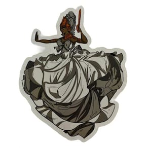 Adesivo De Vinil Impermeável Iansã 10X13 Cm - Escolha A Cor