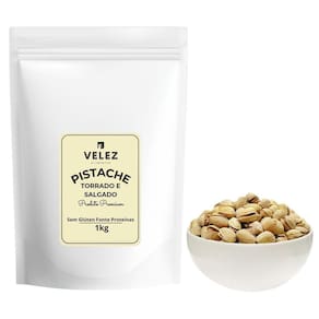 Pistache Com Casca Torrado E Salgado Velez 1Kg