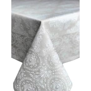 Toalha De Mesa Quadrada Provence Bege Em Jaquarde 100% Algod