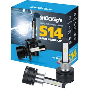 Par Lampada Headlight S14 Nano H3 6000k 3600 Lumens 32w 12v