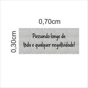 Tapete Vinil Passando Longe Da Negatividade! 70X30 Decoração
