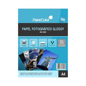 Papel Fotográfico Glossy A4 180g 20 Folhas