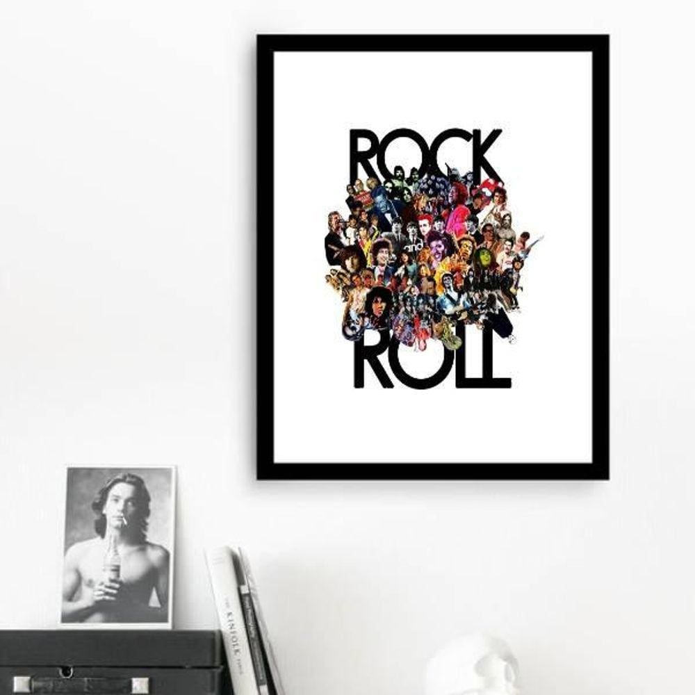 Quadro As Lendas Do Rock - 60X48Cm