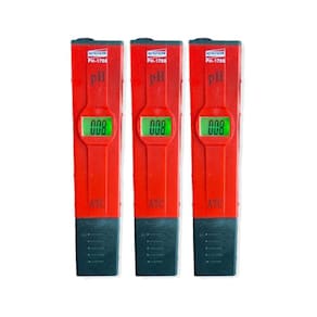 Kit 3 Medidor Ph Digital Faixa 0,0 A 14,0Ph Tipo Caneta Chave Calibração Ph-1700 Portátil Instrutherm Com Estojo Solução
