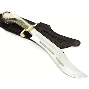 Faca Forjada Bowie Bushcraft - Aço Alemão Inox - 10 pol