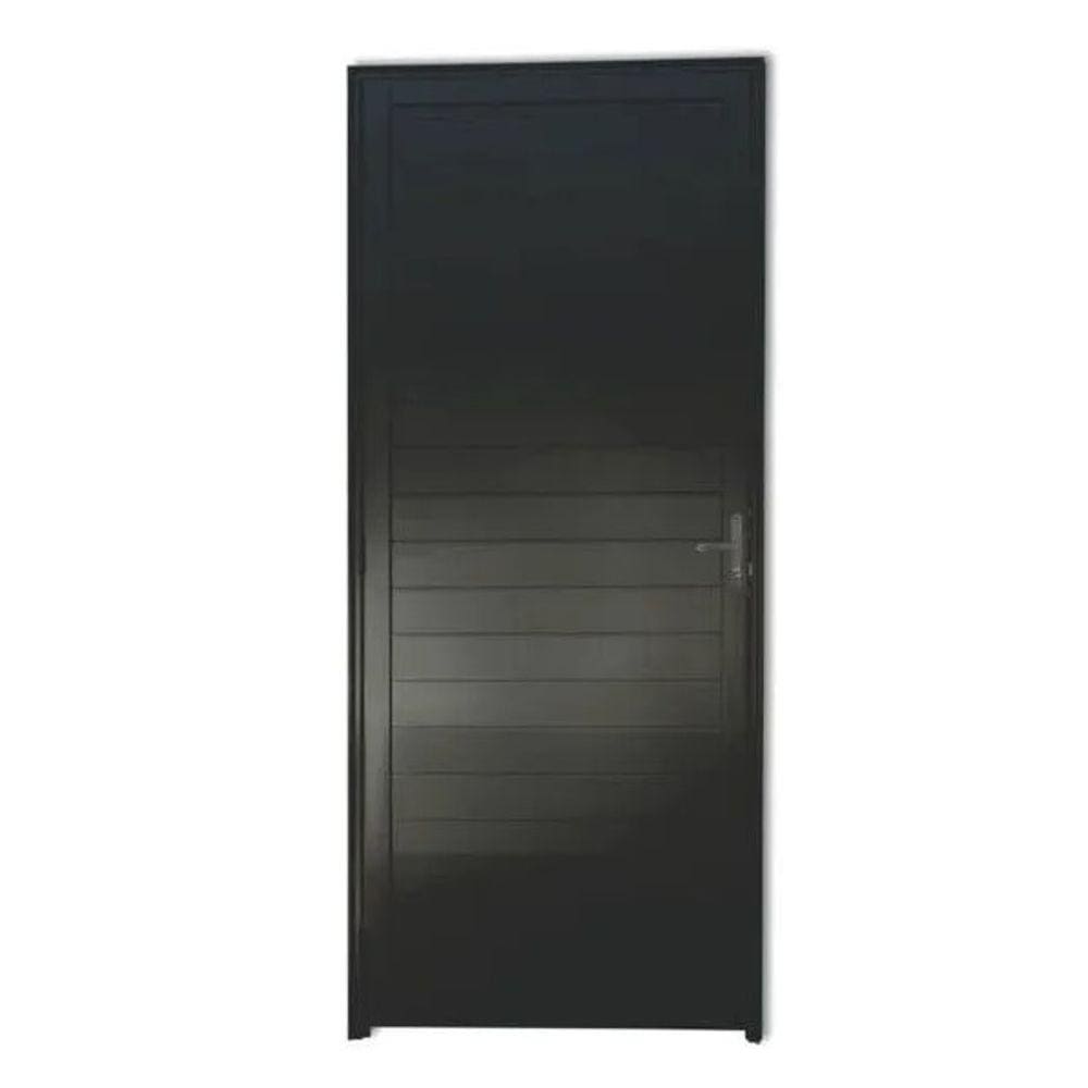 Porta Lambril s/Puxador 210x60 L/Esq. - Alumínio Preto - Linha 25