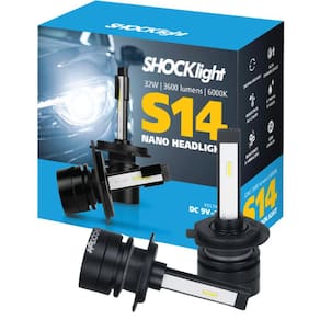 Par Lampada Headlight S14 Nano H7 6000k 3600 Lumens 32w 12v