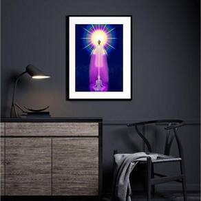 Quadro Saint Germain Chama Violeta - 60X48Cm