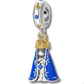 Berloque Pingente Nossa Senhora Aparecida Prata 925