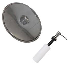 Kit Lixeira 25x30cm 8lts E Dosador De Embutir No Granito Inox 304