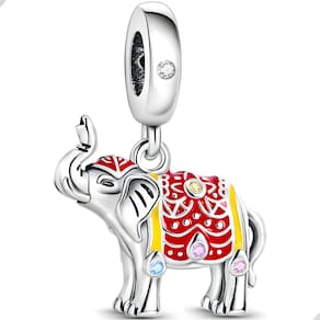 Berloque Pingente Elefante Hindu Prata 925