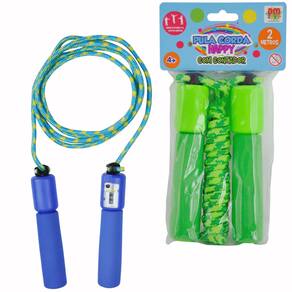 Pula Corda Azul Happy Com Contador de Pulos Dm Toys