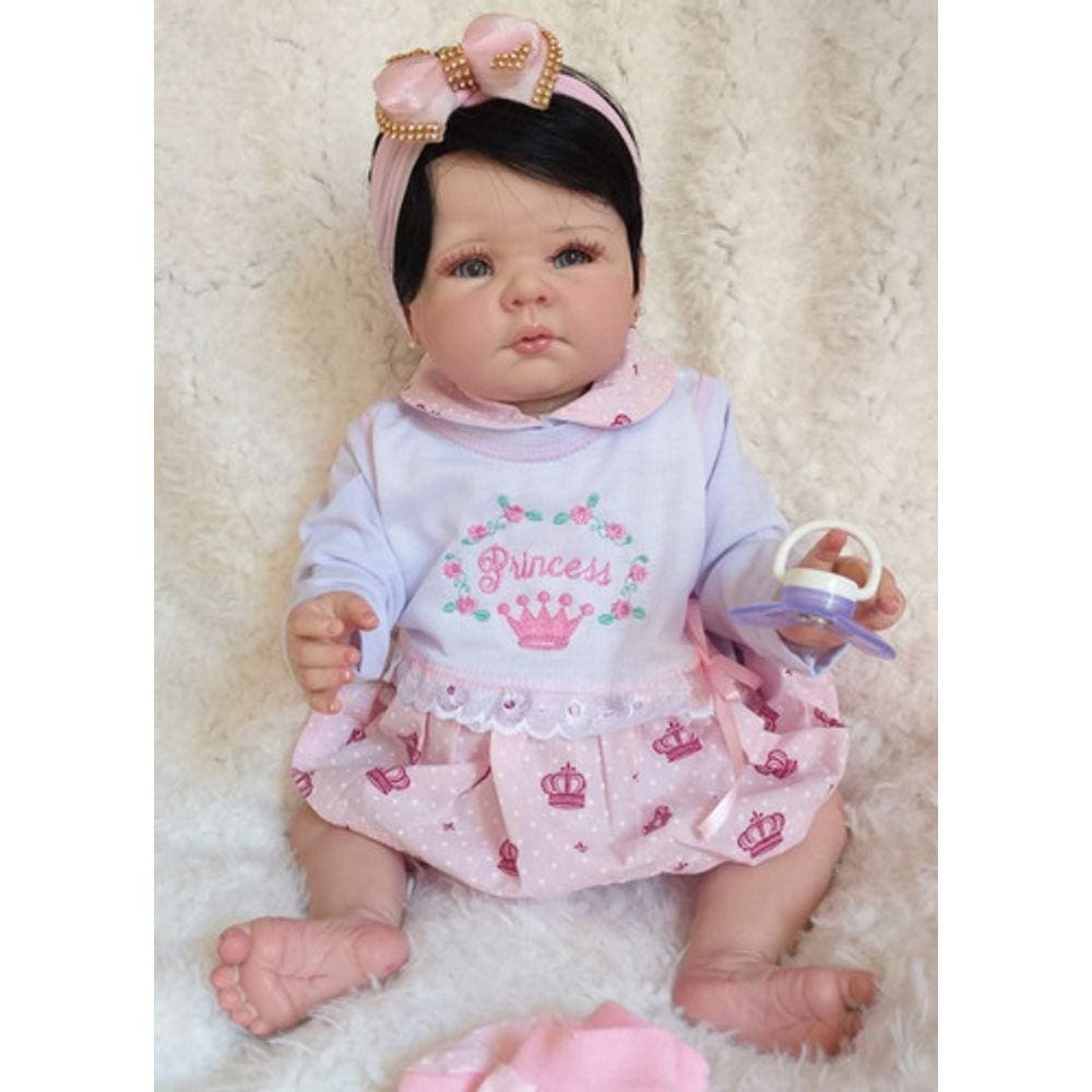 Boneca Bebe Reborn Silicone Banho