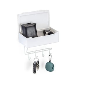 Suporte Multiuso Organizador Chaves Celular Fita 3M Branco