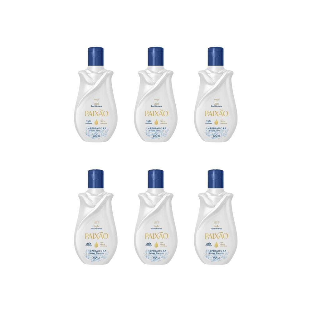 Hidratante Corporal Paixao 200ml Inspiradora - Kit C/ 6un
