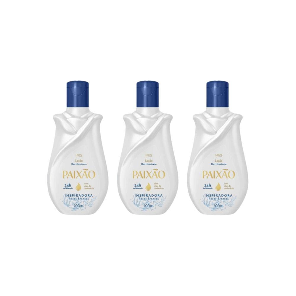 Hidratante Corporal Paixao 200ml Inspiradora - Kit C/ 3un
