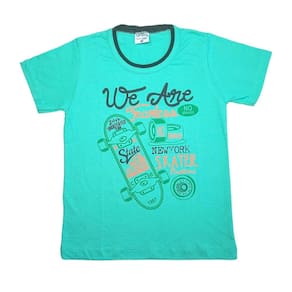 Blusa Manga Curta Infantil Verde Tamanho 8 - Turminha e Cia