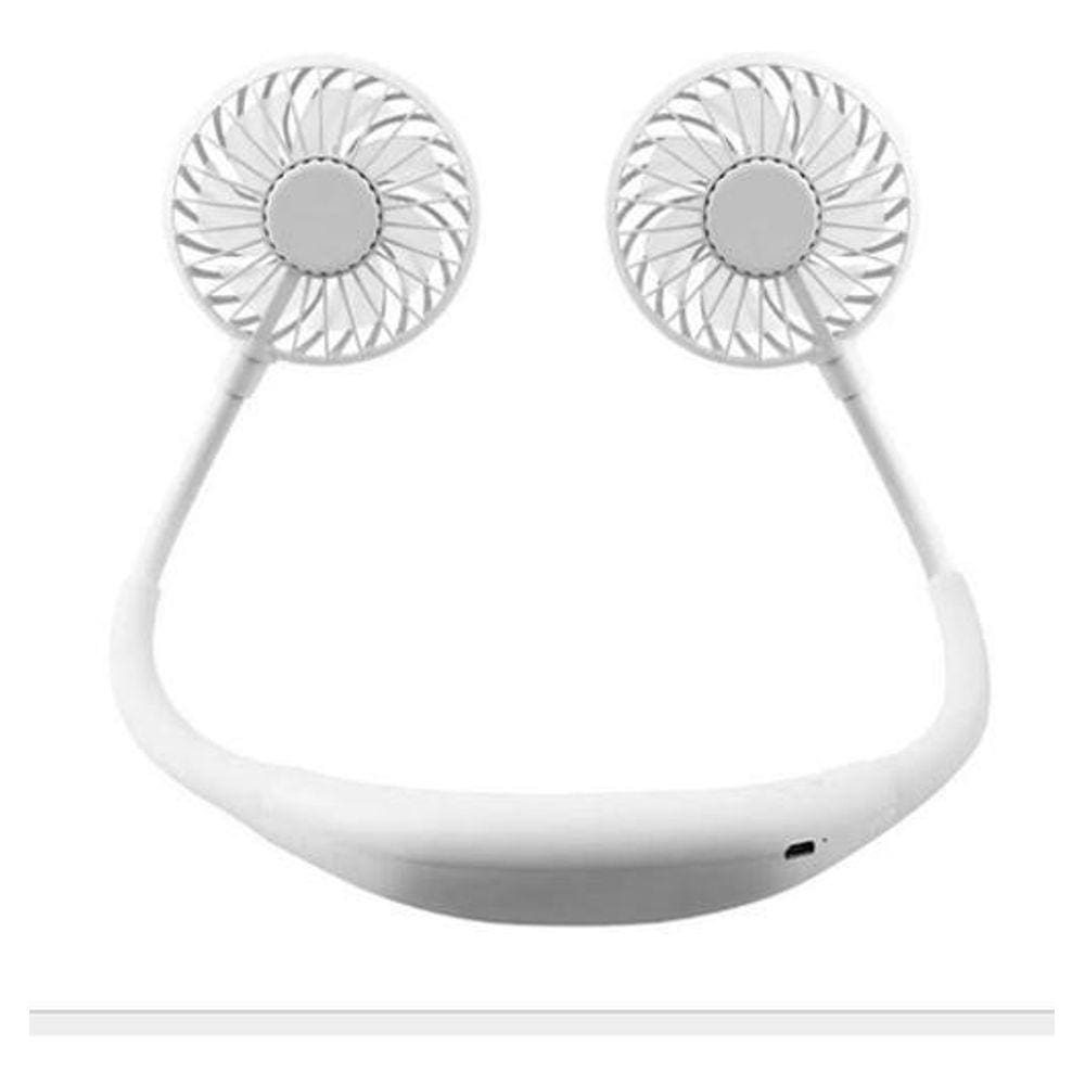 Ventilador De Pescoço Portatil Recarregavel Micro Usb Branco