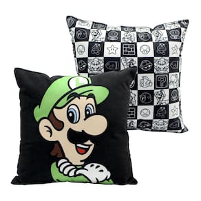 Almofada Luigi Super Mario Aveludada 25x25 Oficial Nintendo