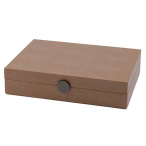 Caixa Decorativa em MDF com Revestimento em PU Marrom 33cm AH0567 BTC