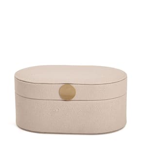 Caixa Decorativa em MDF com Revestimento em PU Bege 18cm 18238 Mart