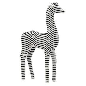 Escultura Decorativa Zebra em Resina 38cm SS0275 BTC